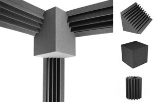 Acoustic and lightweight material designed to absorb low sound frequencies Bass Traps